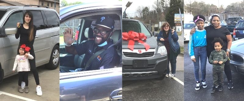 Some of the WNC families who have gotten affordable, reliable vehicles from Working Wheels